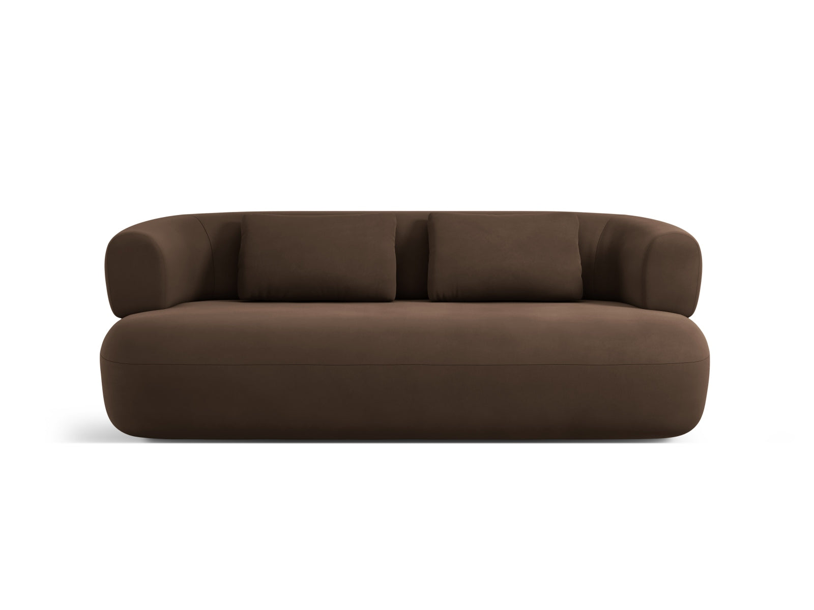 Jenny Velour Sofa 3 Sitzer in Chocolate-Salvador präsentiert im Onlineshop von KAQTU Design AG. 3er Sofa ist von Micadoni