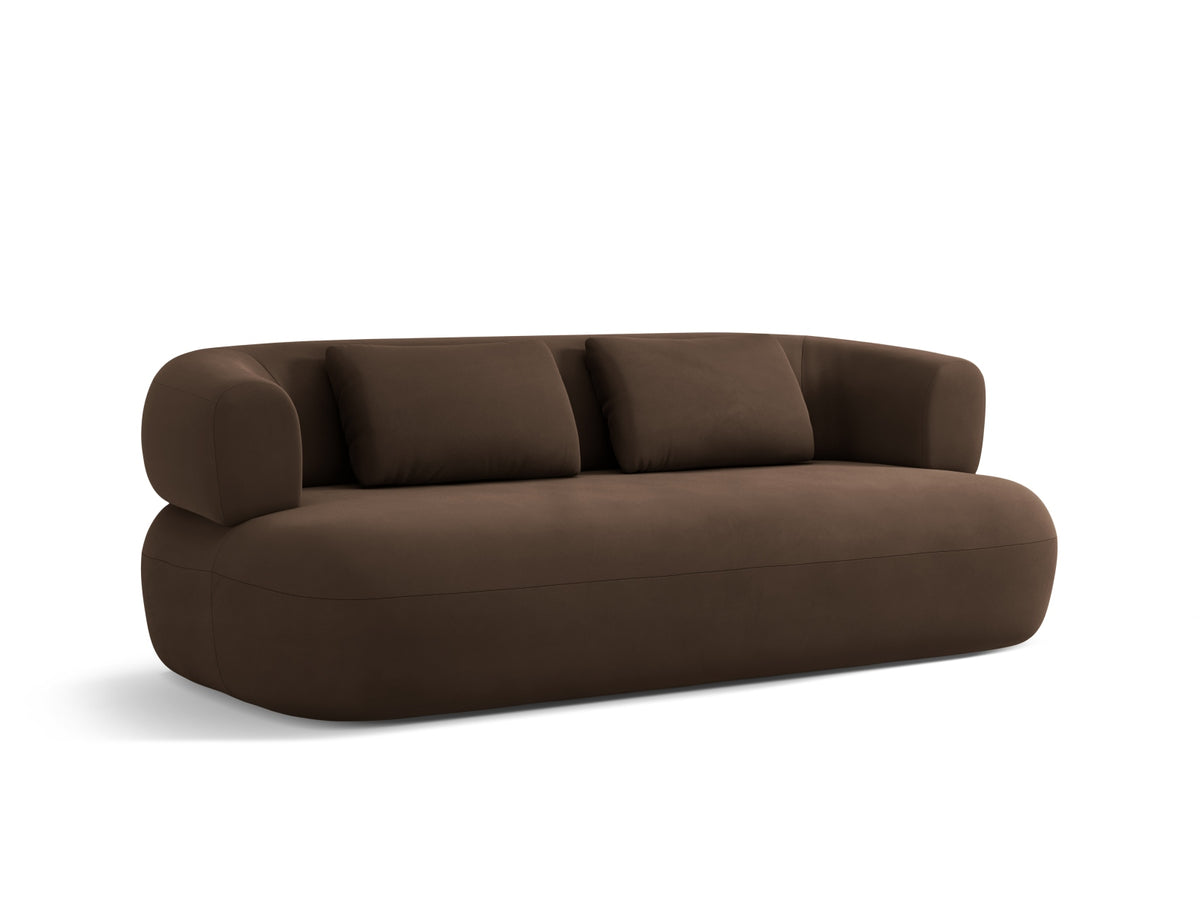 Jenny Velour Sofa 3 Sitzer in Chocolate-Salvador präsentiert im Onlineshop von KAQTU Design AG. 3er Sofa ist von Micadoni