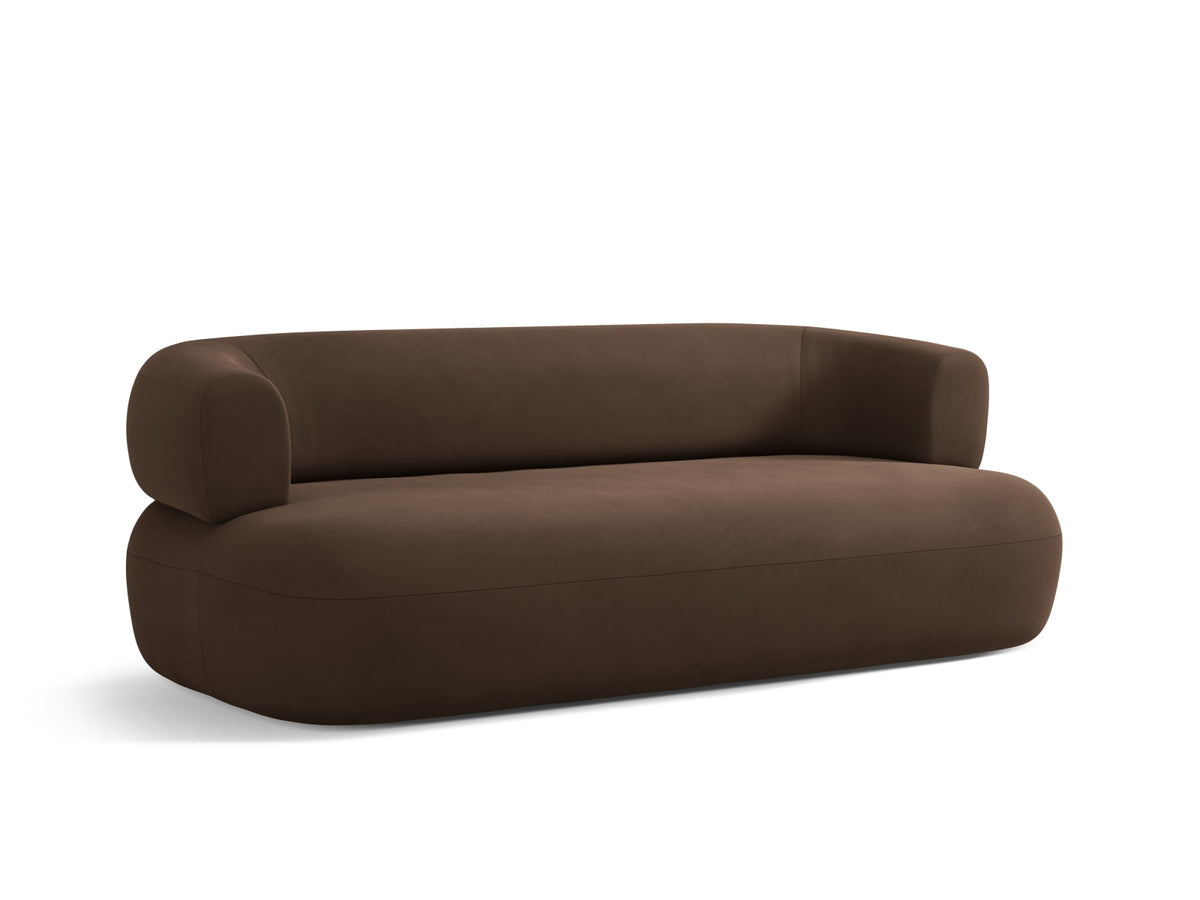 Jenny Velour Sofa 3 Sitzer in Chocolate-Salvador präsentiert im Onlineshop von KAQTU Design AG. 3er Sofa ist von Micadoni