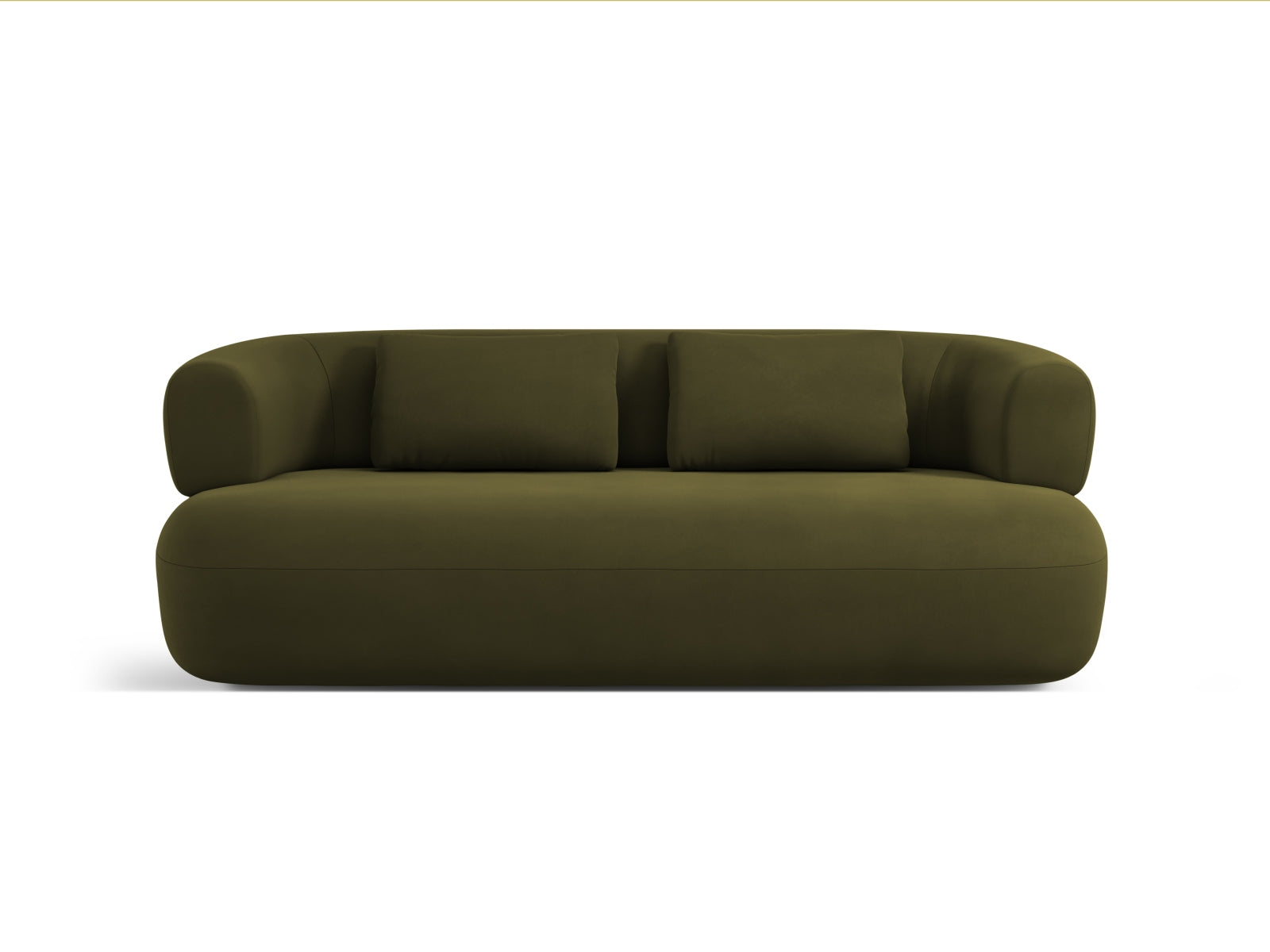 Jenny Velour Sofa 3 Sitzer in Green-Salvador präsentiert im Onlineshop von KAQTU Design AG. 3er Sofa ist von Micadoni