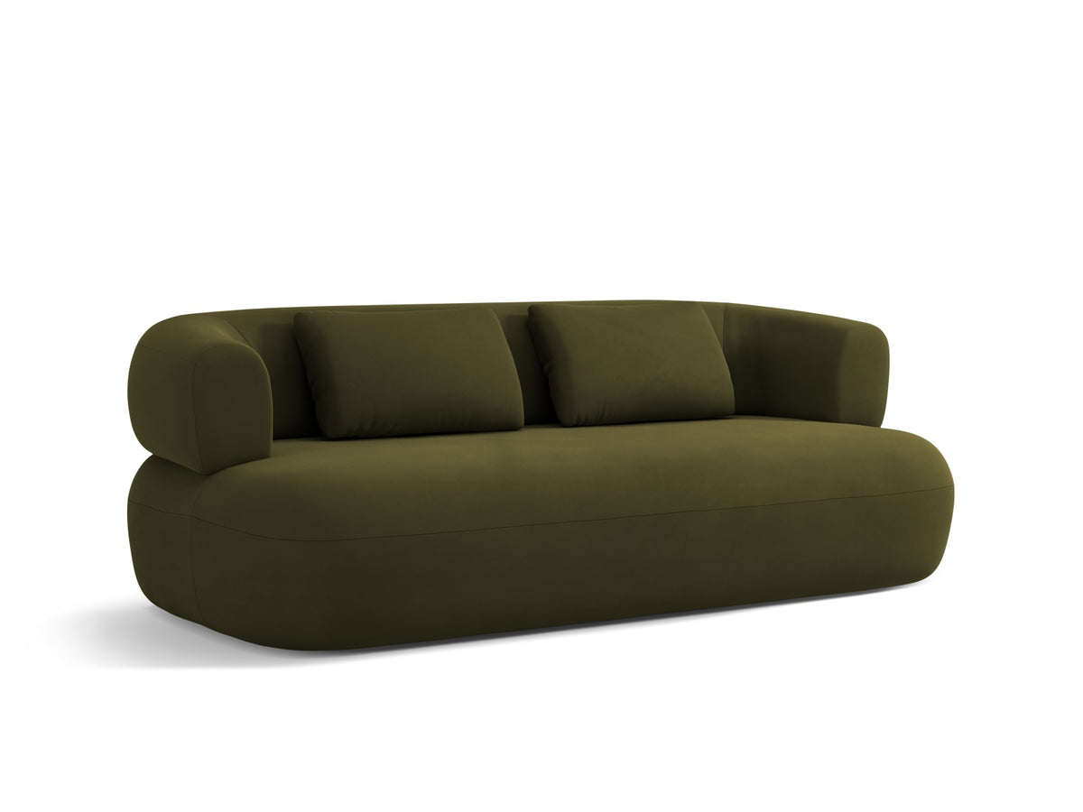 Jenny Velour Sofa 3 Sitzer in Green-Salvador präsentiert im Onlineshop von KAQTU Design AG. 3er Sofa ist von Micadoni