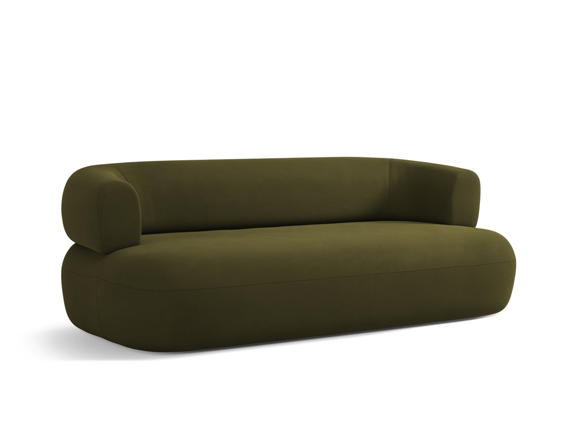 Jenny Velour Sofa 3 Sitzer in Green-Salvador präsentiert im Onlineshop von KAQTU Design AG. 3er Sofa ist von Micadoni