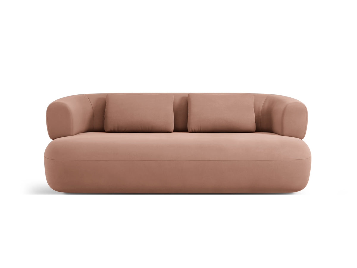 Jenny Velour Sofa 3 Sitzer in Terracotta-Salvador präsentiert im Onlineshop von KAQTU Design AG. 3er Sofa ist von Micadoni