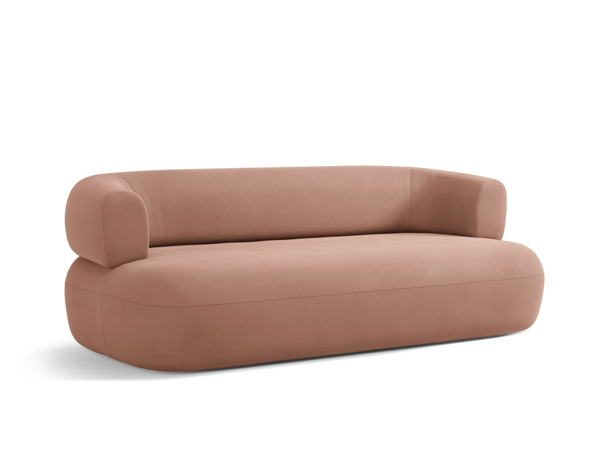 Jenny Velour Sofa 3 Sitzer in Terracotta-Salvador präsentiert im Onlineshop von KAQTU Design AG. 3er Sofa ist von Micadoni