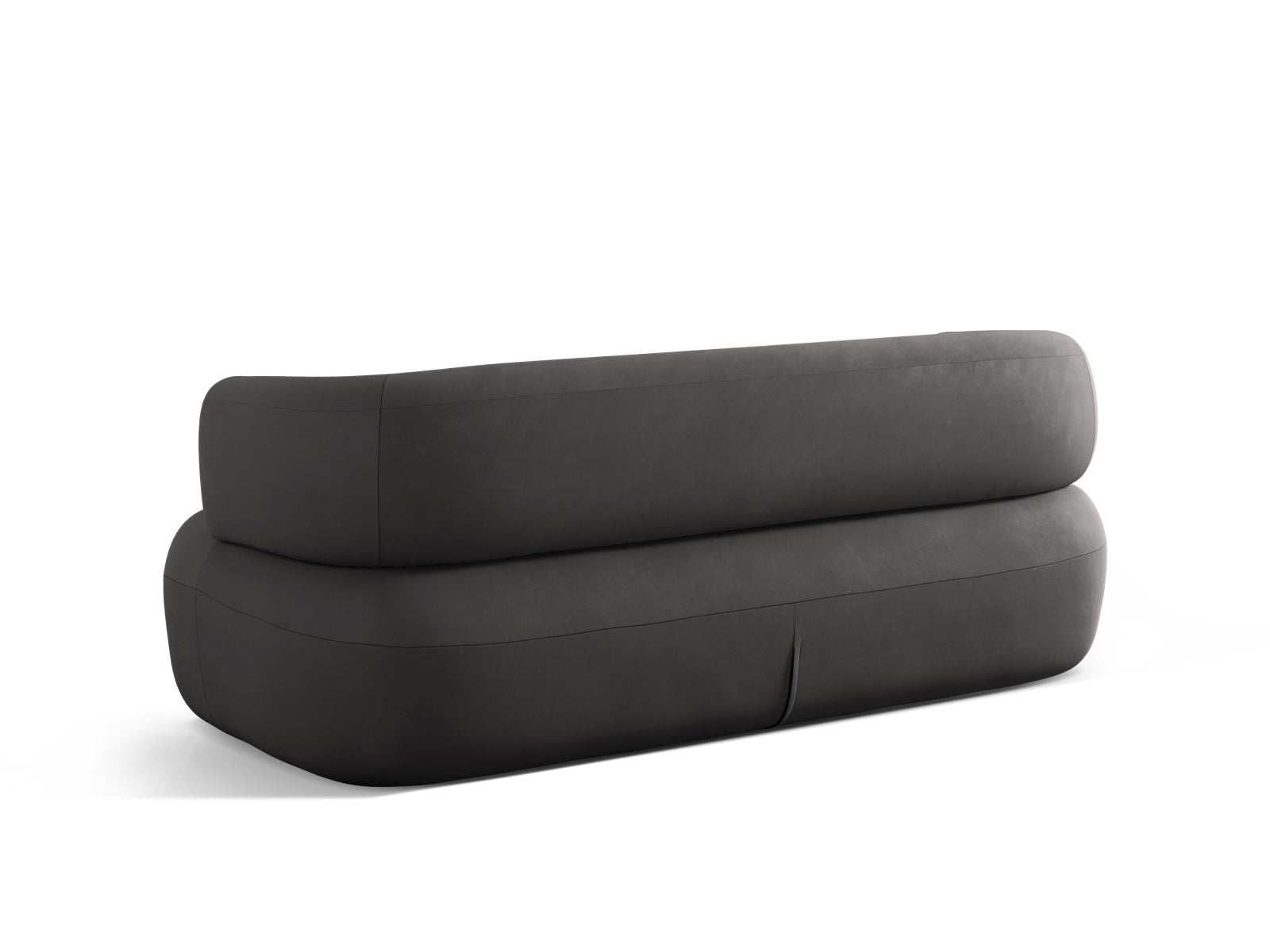 Jenny Velour Sofa 3 Sitzer in Dark Grey-Salvador präsentiert im Onlineshop von KAQTU Design AG. 3er Sofa ist von Micadoni