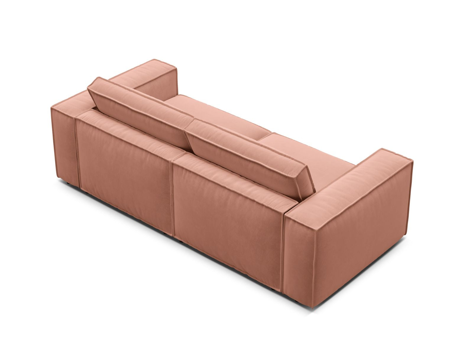Elegantes 3-Sitzer Sofa Pola in lebhaftem Pink-Salvador, ideal für moderne Wohnräume und entspannte Stunden mit Freunden.
