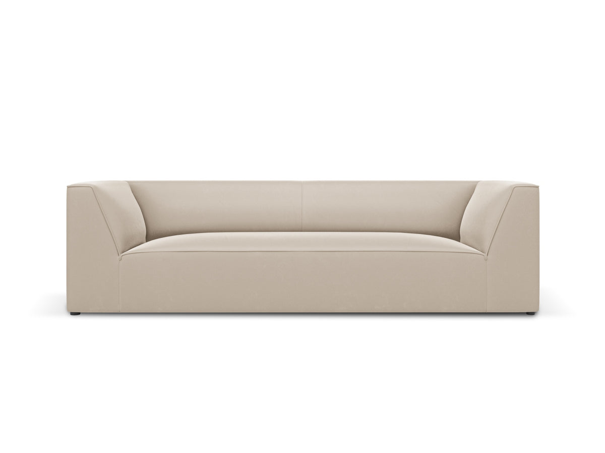 Ruby Velour Sofa 3 Sitzer in Beige-Salvador präsentiert im Onlineshop von KAQTU Design AG. 3er Sofa ist von Micadoni