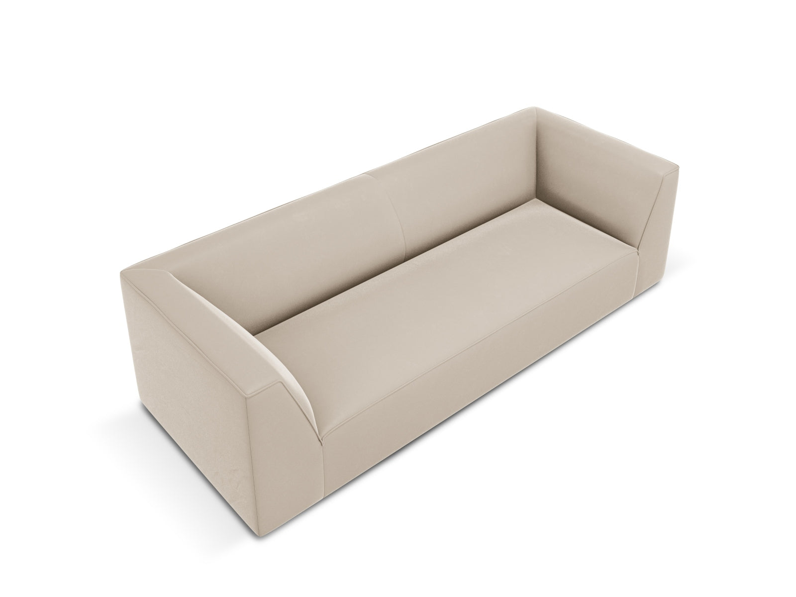 Ruby Velour Sofa 3 Sitzer in Beige-Salvador präsentiert im Onlineshop von KAQTU Design AG. 3er Sofa ist von Micadoni
