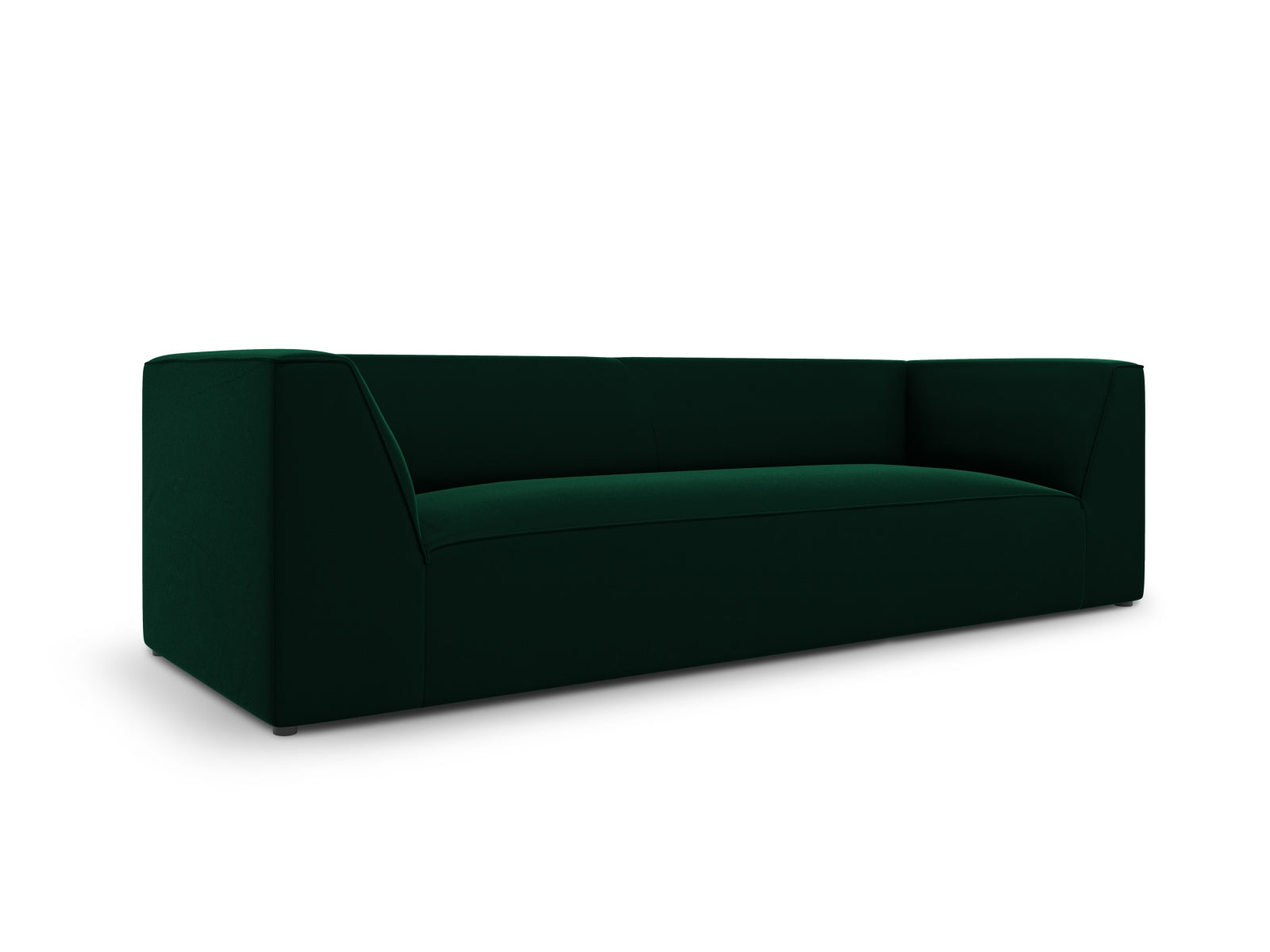 Elegantes Ruby Velour Sofa in tiefem Rot, 3-Sitzer von Micadoni, ideal für stilvolle Wohnräume und gemütliche Abende.