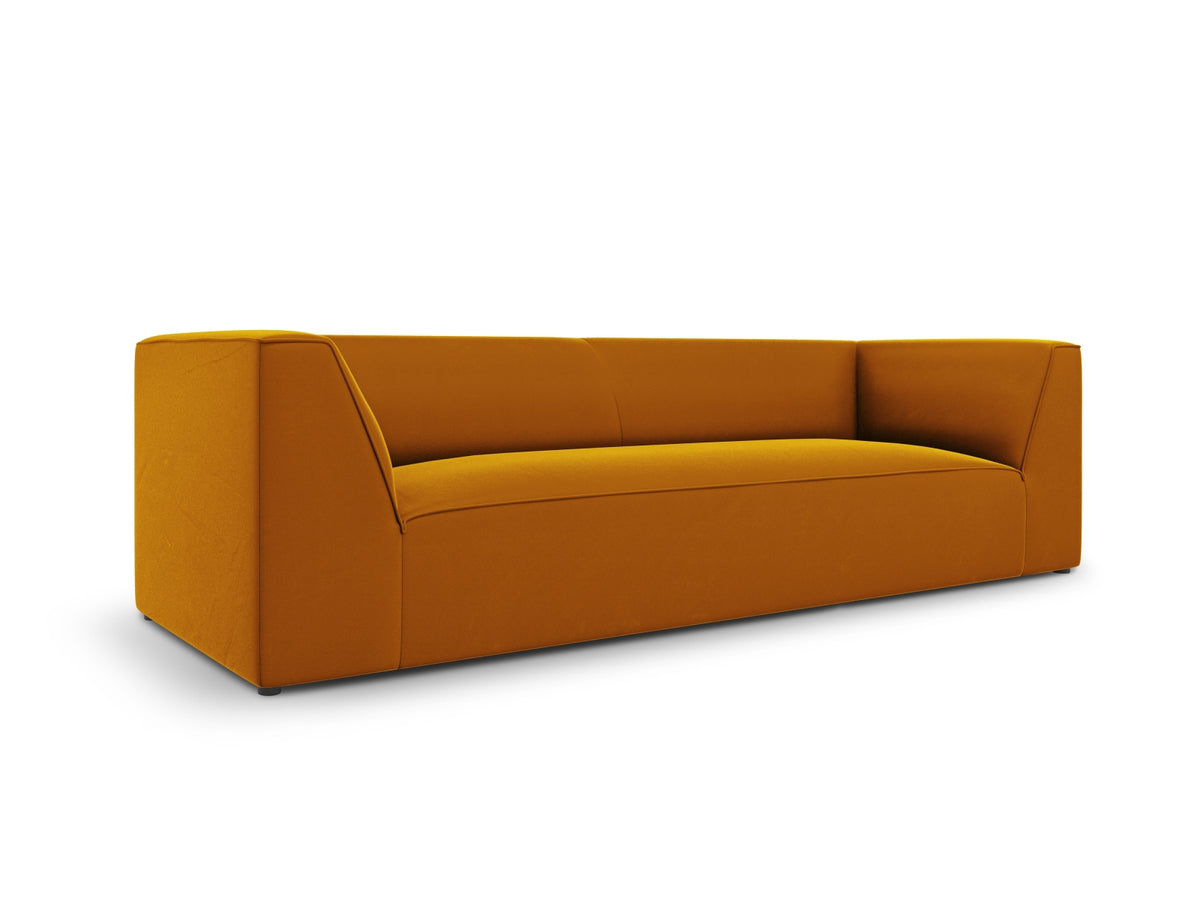 Ruby Velour Sofa 3 Sitzer in Yellow-Salvador präsentiert im Onlineshop von KAQTU Design AG. 3er Sofa ist von Micadoni