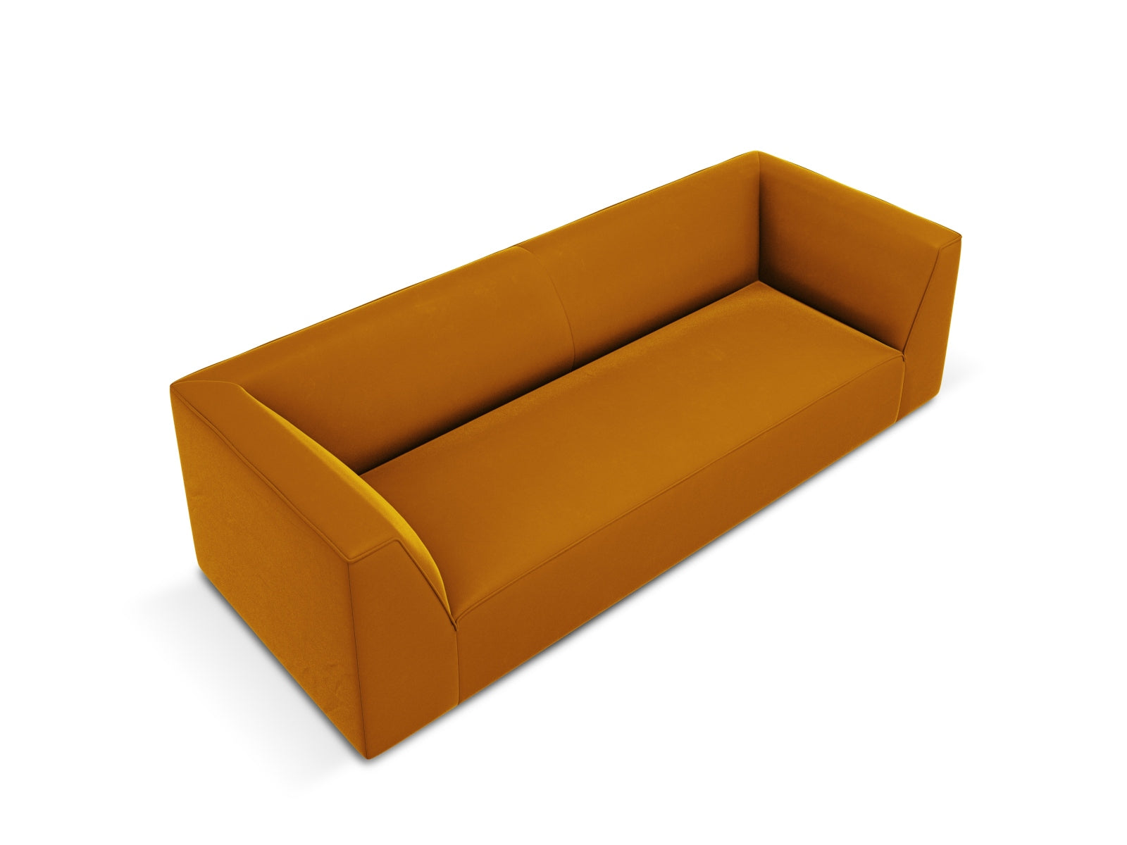 Ruby Velour Sofa 3 Sitzer in Yellow-Salvador präsentiert im Onlineshop von KAQTU Design AG. 3er Sofa ist von Micadoni