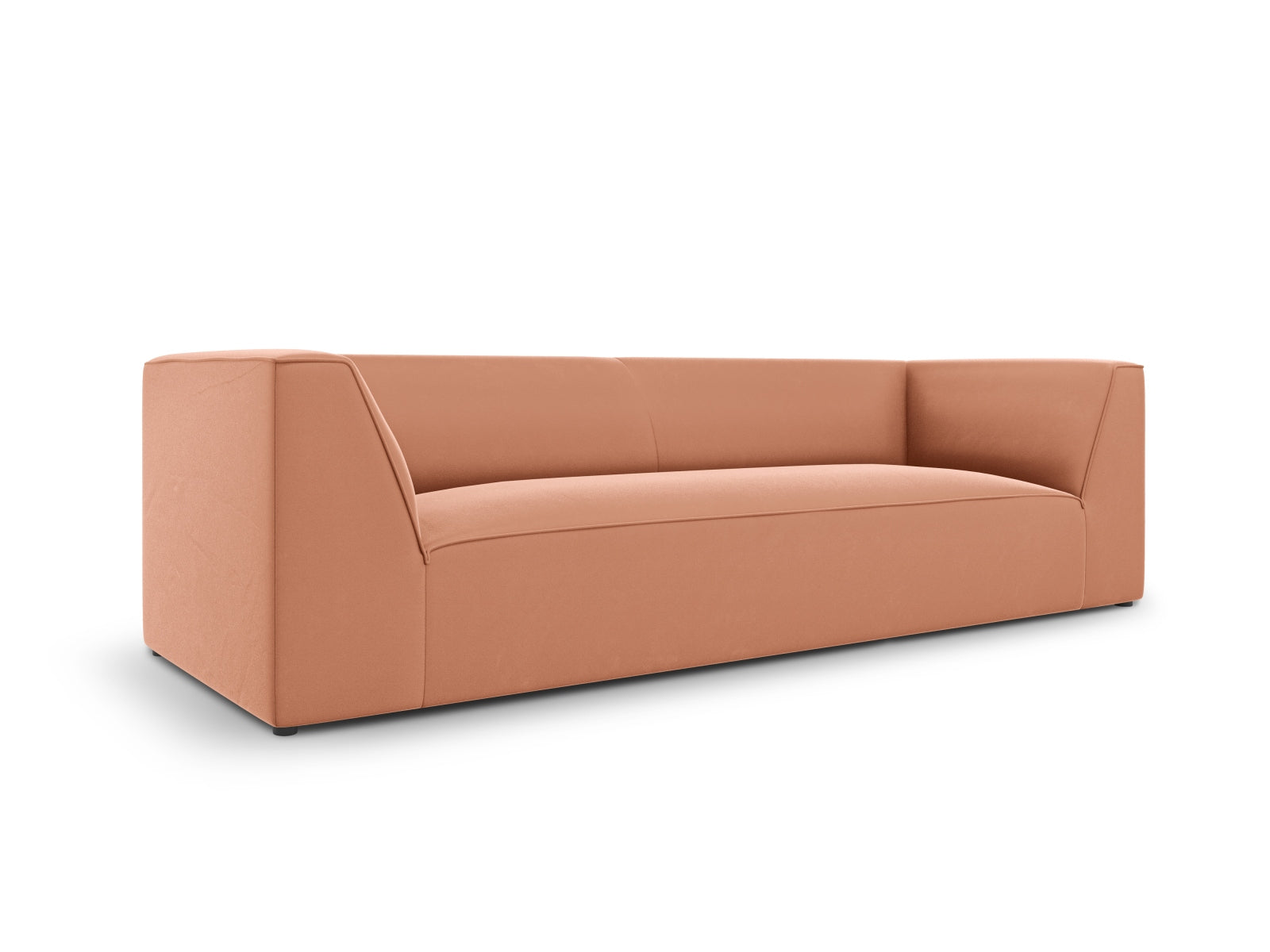 Elegantes Ruby Velour Sofa in einem stilvollen Pink-Ton, ideal für moderne Wohnräume. Hochwertige Verarbeitung von Micadoni.