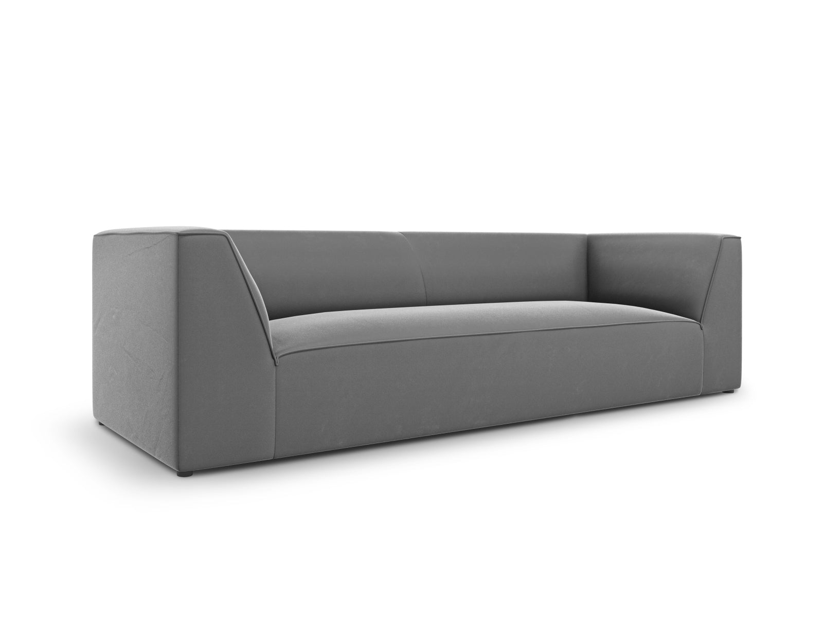 Elegantes Ruby Velour Sofa in einem stilvollen Design, ideal für moderne Wohnräume. Komfortables 3-Sitzer-Modell von Micadoni.