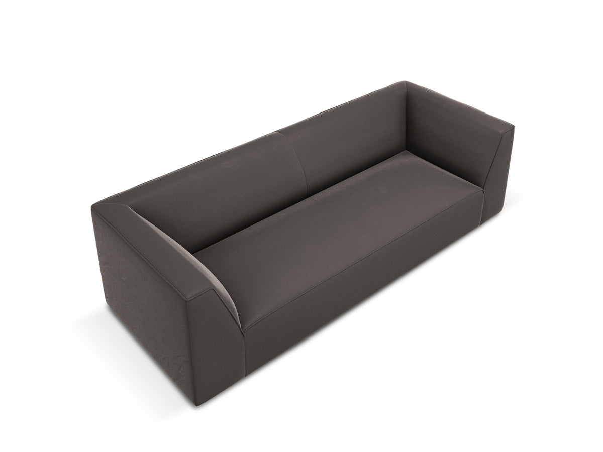 Ruby Velour Sofa 3 Sitzer in Dark Grey-Salvador präsentiert im Onlineshop von KAQTU Design AG. 3er Sofa ist von Micadoni