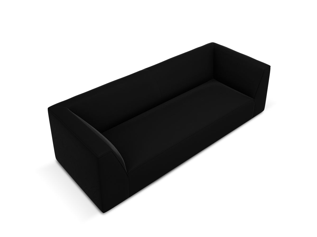 Ruby Velour Sofa 3 Sitzer in Black-Salvador präsentiert im Onlineshop von KAQTU Design AG. 3er Sofa ist von Micadoni