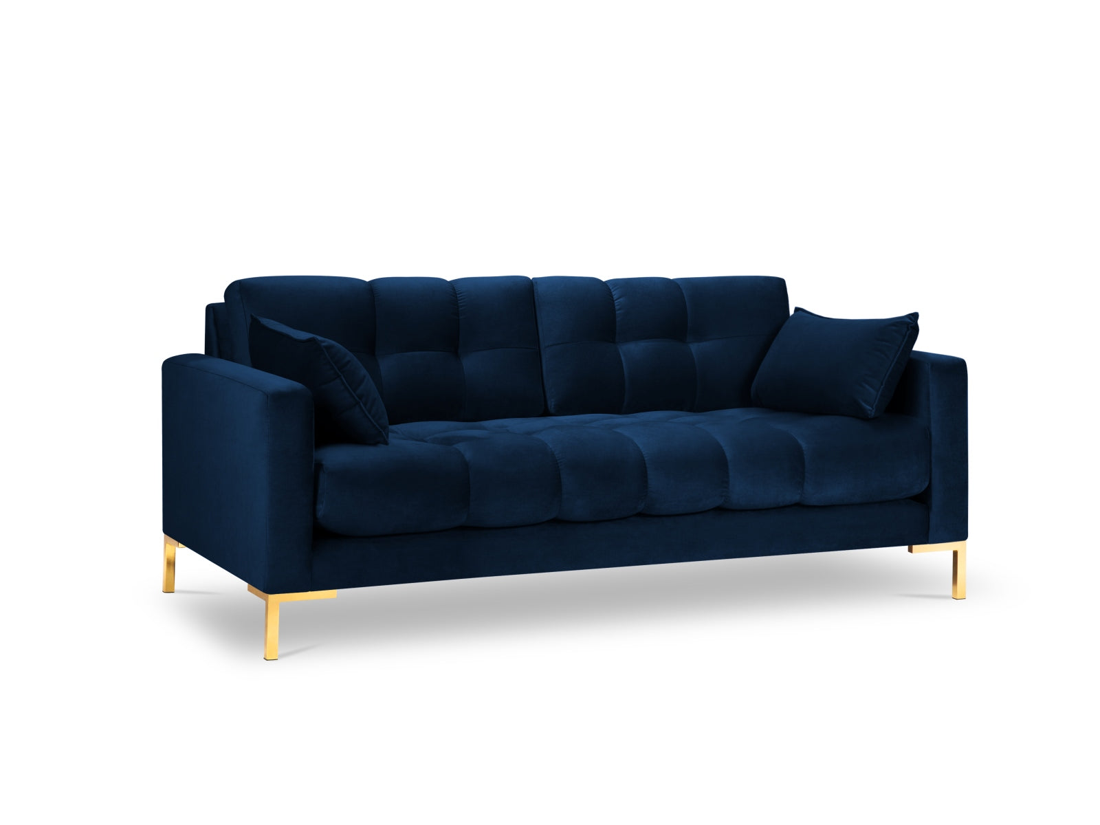 Mamaia Velour Sofa 3 Sitzer in Royal Blue/Gold präsentiert im Onlineshop von KAQTU Design AG. 3er Sofa ist von Micadoni