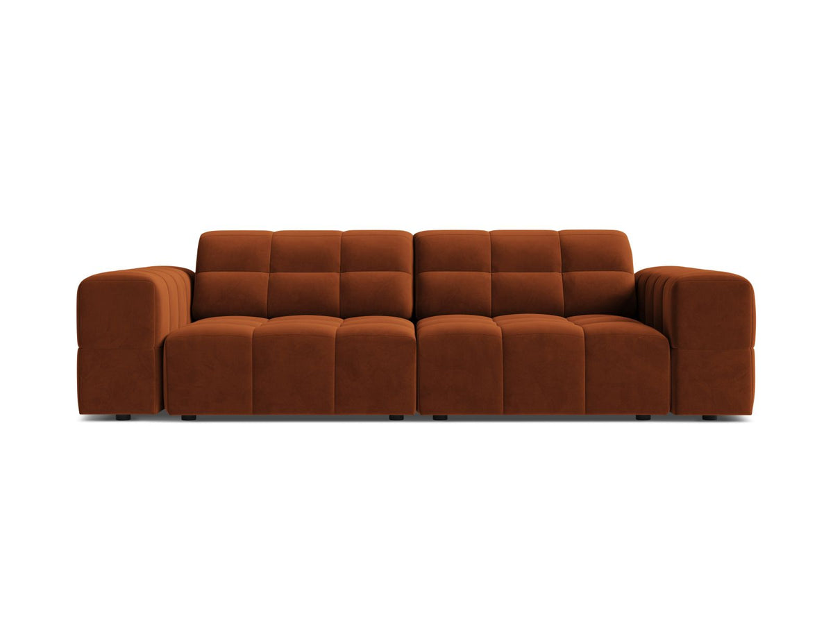 3-Sitzer Sofa Jennifer in Terracotta-Bluvel präsentiert im Onlineshop von KAQTU Design AG. 3er Sofa ist von Micadoni