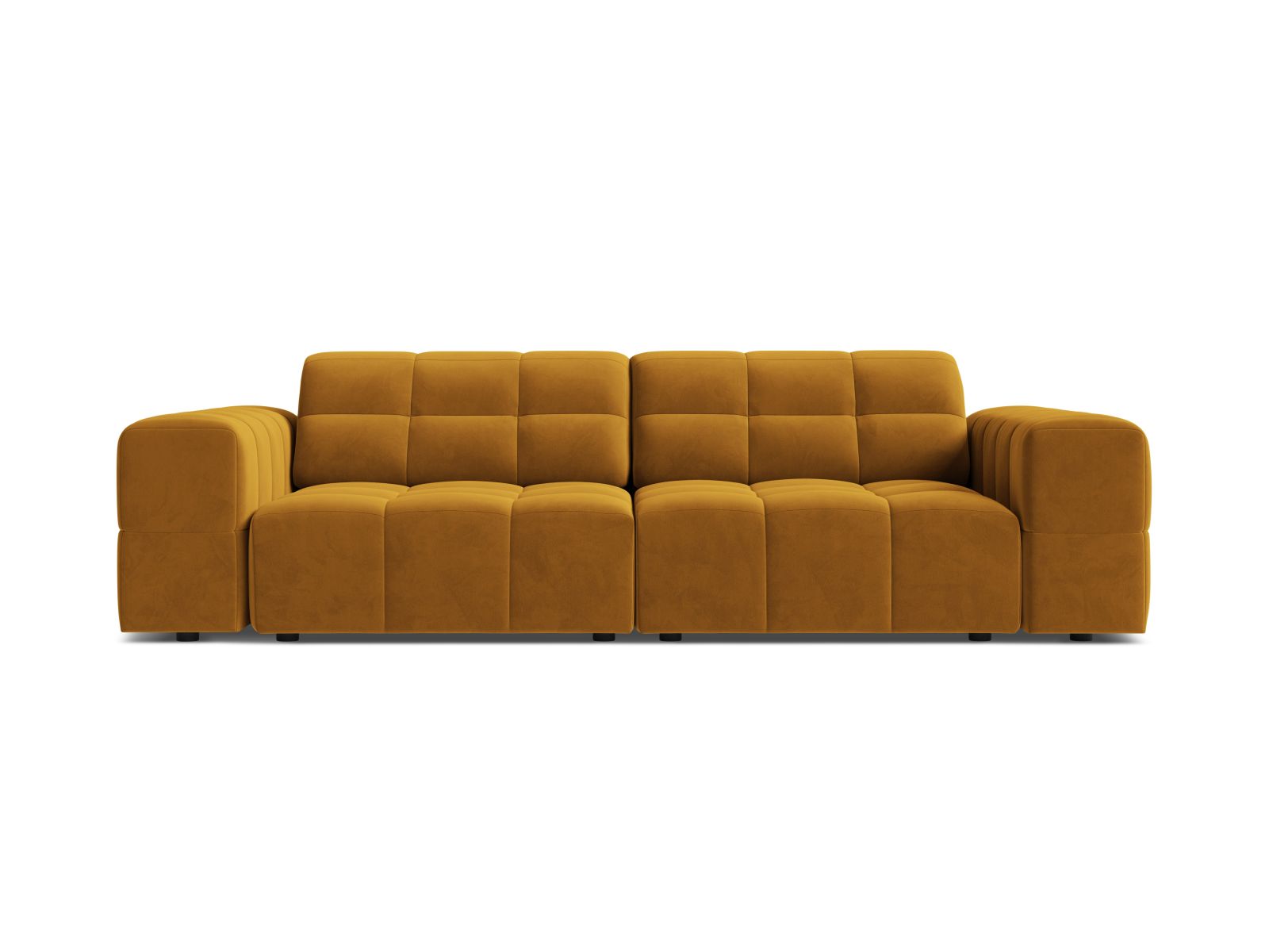 3-Sitzer Sofa Jennifer in Yellow-Bluvel präsentiert im Onlineshop von KAQTU Design AG. 3er Sofa ist von Micadoni