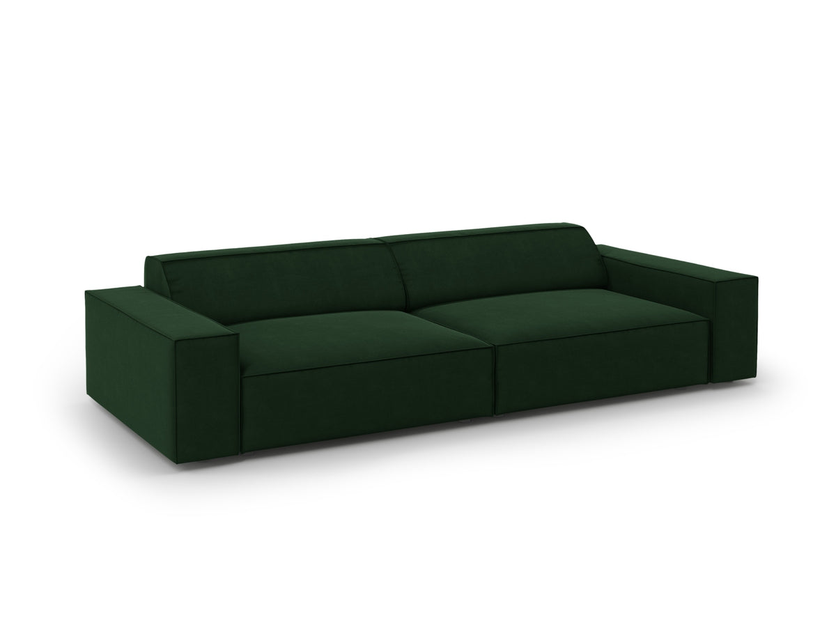 Jodie Velour modulares Sofa 3 Sitzer in Bottle Green-Bluvel präsentiert im Onlineshop von KAQTU Design AG. 3er Sofa ist von Micadoni