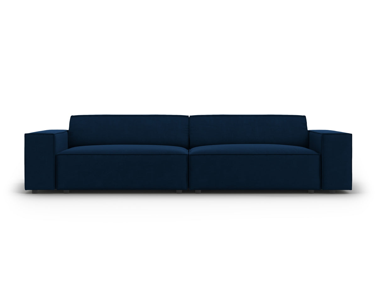 Jodie Velour modulares Sofa 3 Sitzer in Royal Blue-Bluvel präsentiert im Onlineshop von KAQTU Design AG. 3er Sofa ist von Micadoni