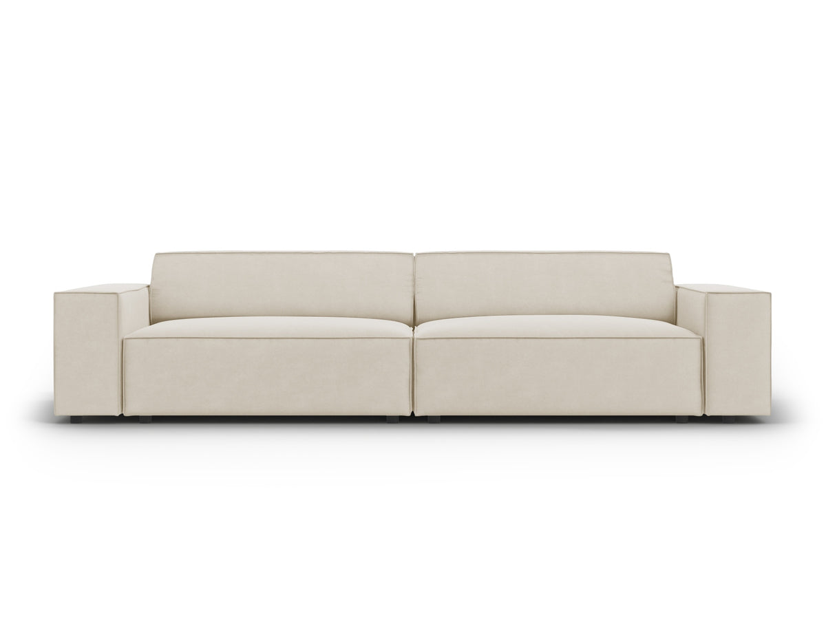 Jodie Velour modulares Sofa 3 Sitzer in Dark Beige-Bluvel präsentiert im Onlineshop von KAQTU Design AG. 3er Sofa ist von Micadoni