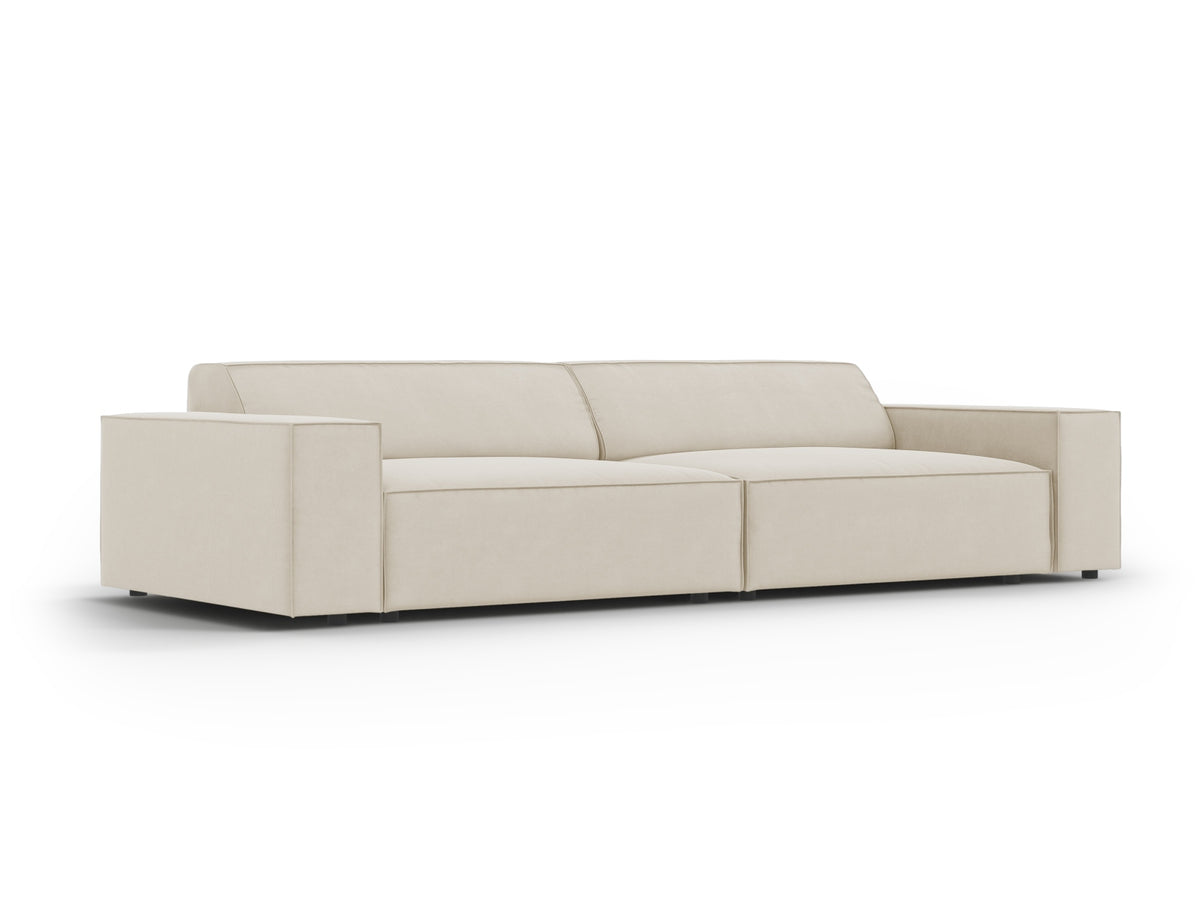 Jodie Velour modulares Sofa 3 Sitzer in Dark Beige-Bluvel präsentiert im Onlineshop von KAQTU Design AG. 3er Sofa ist von Micadoni