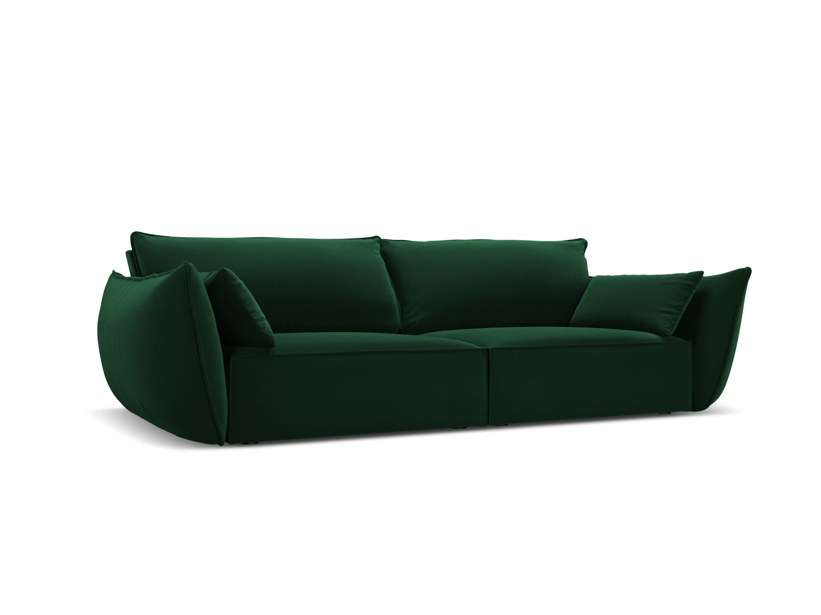 Elegantes Kaelle 3-Sitzer Sofa in sattem Flaschengrün, stilvoll und modern, ideal für jedes Wohnzimmer. Hochwertige Verarbeitung von Micadoni.