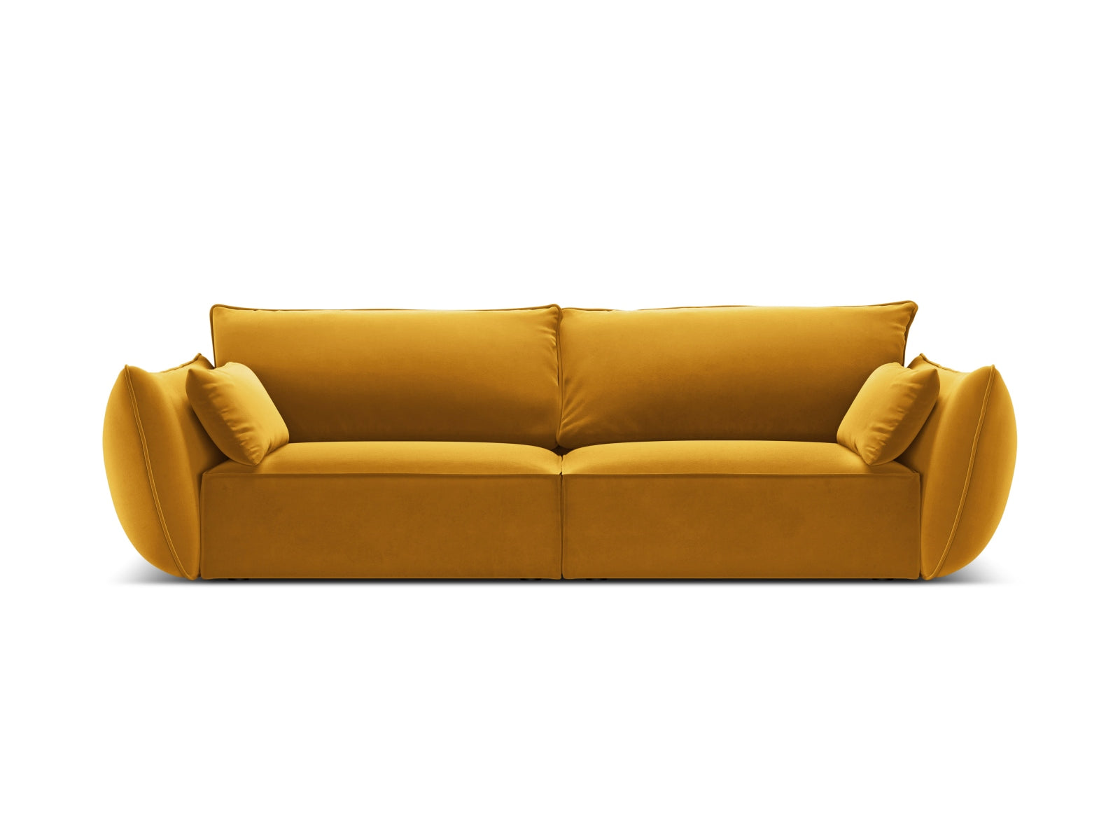 Kaelle Sofa 3 Sitzer in Yellow-Bluvel präsentiert im Onlineshop von KAQTU Design AG. 3er Sofa ist von Micadoni