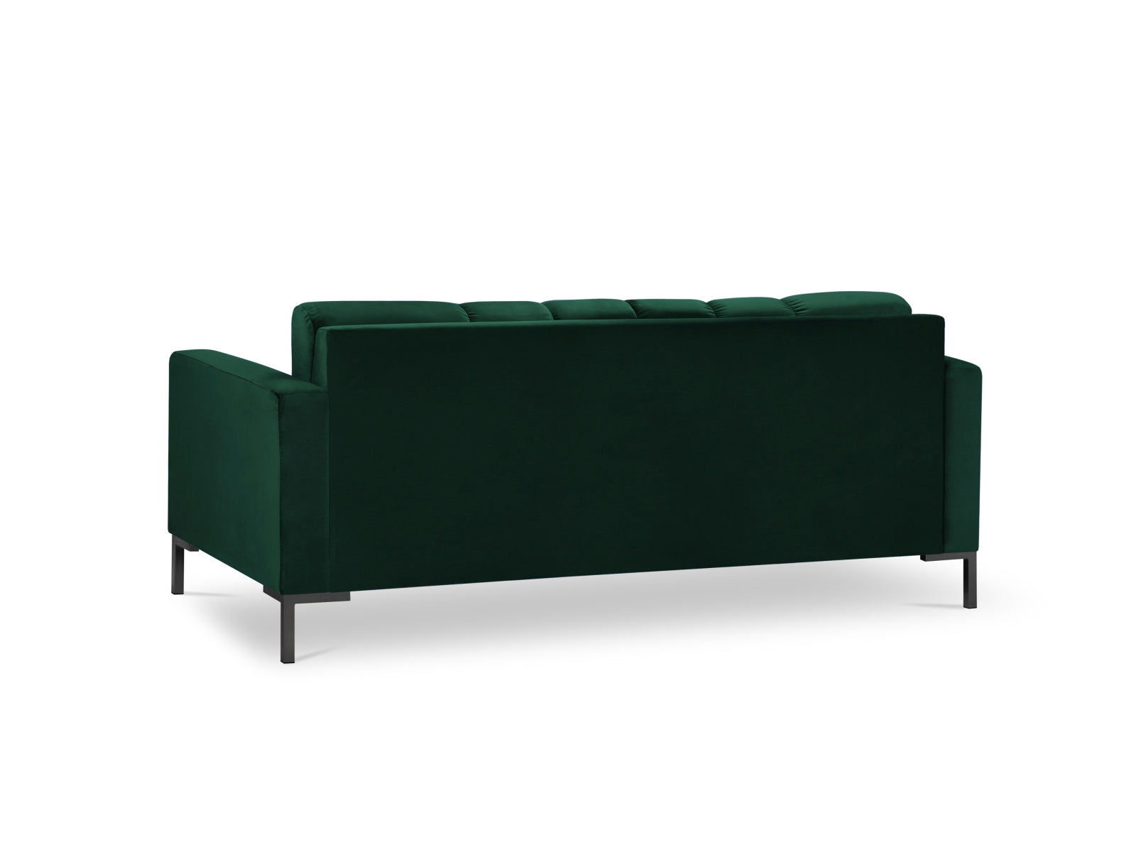 Elegantes 3-Sitzer Sofa Mamaia aus weichem Velours in tiefem Flaschengrün, ideal für stilvolle Wohnräume und entspannte Stunden.