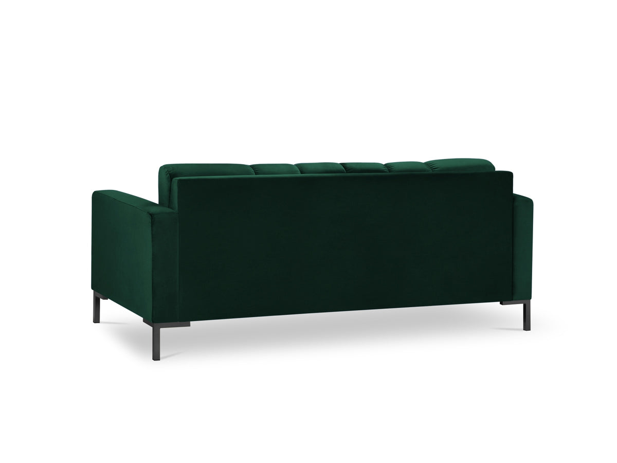 Mamaia Velour Sofa 3 Sitzer in Bottle Green/Schwarz-Bluvel präsentiert im Onlineshop von KAQTU Design AG. 3er Sofa ist von Micadoni