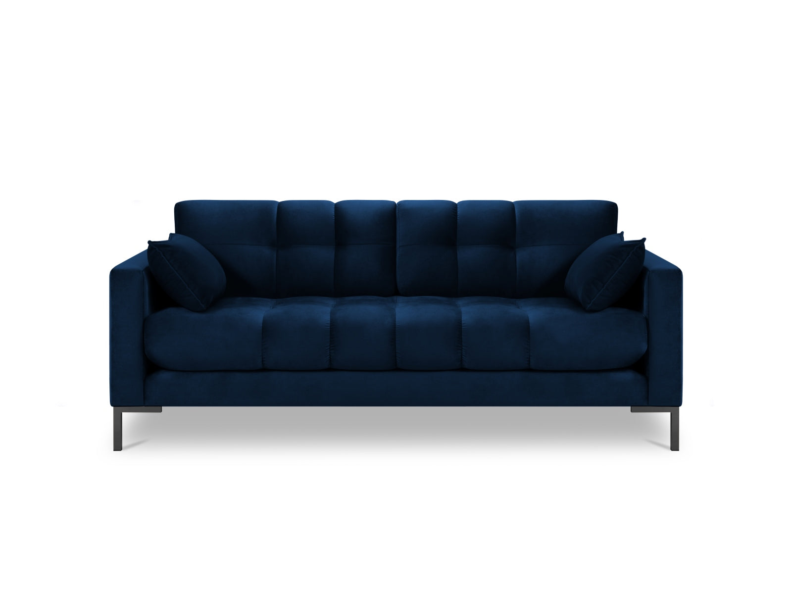 Stilvolles 3-Sitzer Sofa Mamaia aus Velours in Royalblau von Micadoni, perfekt für moderne Wohnkonzepte und entspannte Stunden.