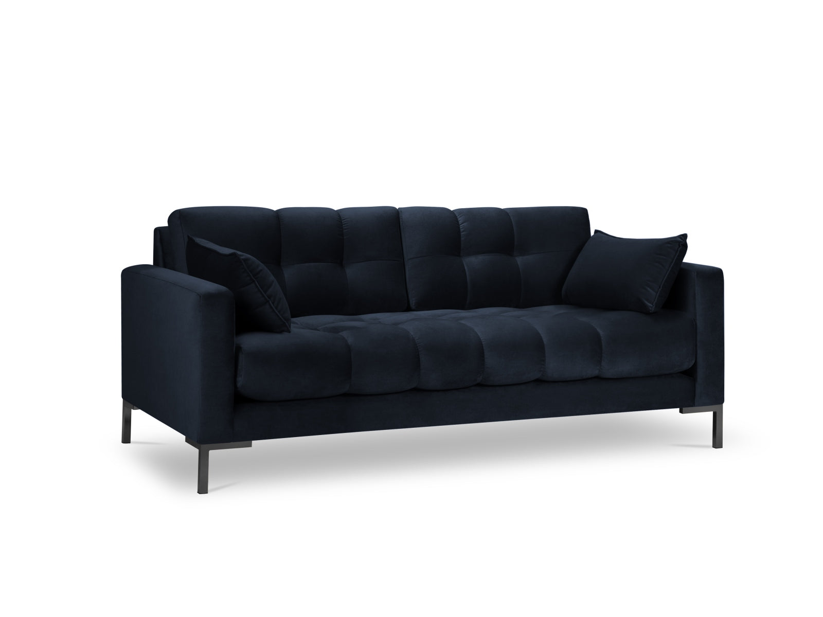 Mamaia Velour Sofa 3 Sitzer in Dark Blue/Schwarz präsentiert im Onlineshop von KAQTU Design AG. 3er Sofa ist von Micadoni