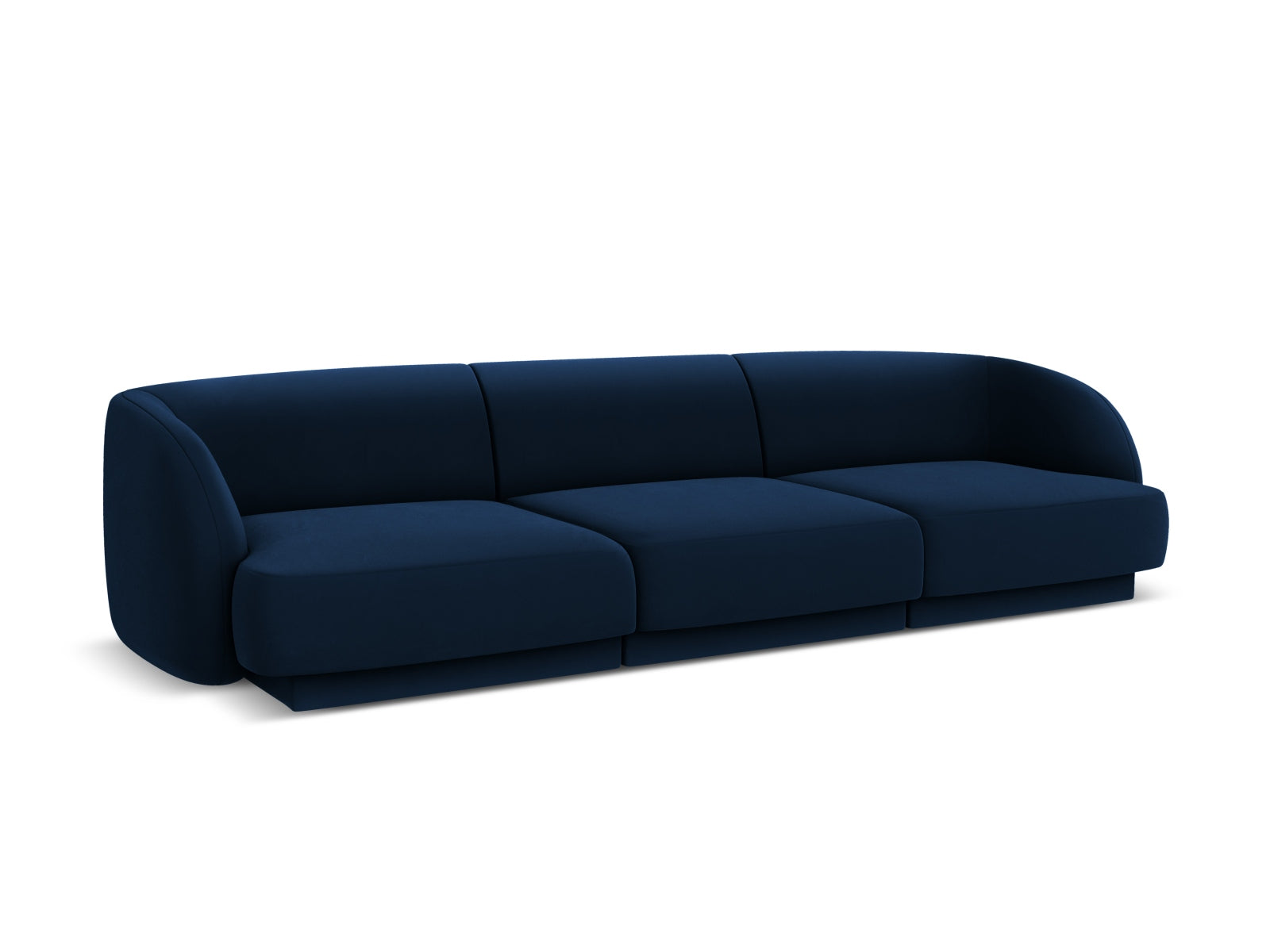 Miley Velour Sofa 3 Sitzer in Royal Blue-Bluvel präsentiert im Onlineshop von KAQTU Design AG. 3er Sofa ist von Micadoni