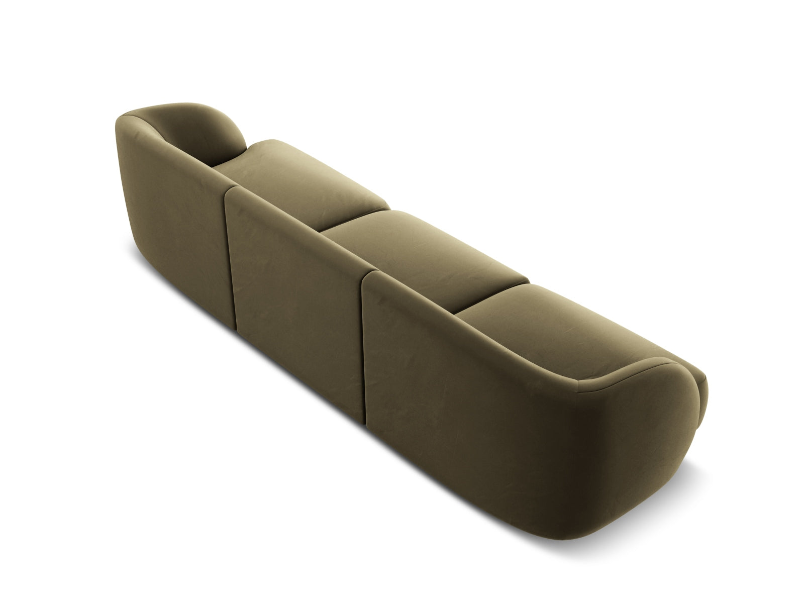 Miley Velour Sofa 3 Sitzer in Green-Bluvel präsentiert im Onlineshop von KAQTU Design AG. 3er Sofa ist von Micadoni