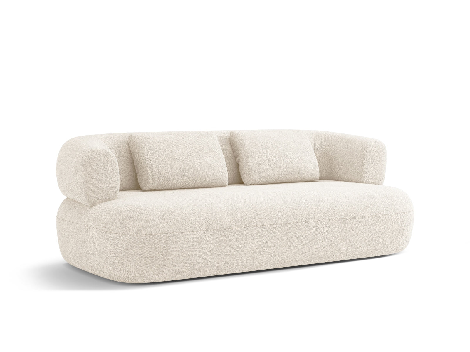 Erleben Sie das Jenny Boucle Sofa 3 Sitzer von Micadoni – eine harmonische Verbindung von modernem Design und höchstem Sitzkomfort für Ihr Zuhause.