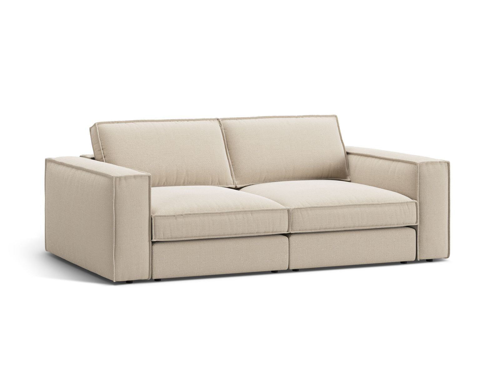 Beige 3-Sitzer Sofa Pola von Micadoni, modernes und elegantes Design, ideal für stilvolle Wohnräume, präsentiert von KAQTU Design AG.