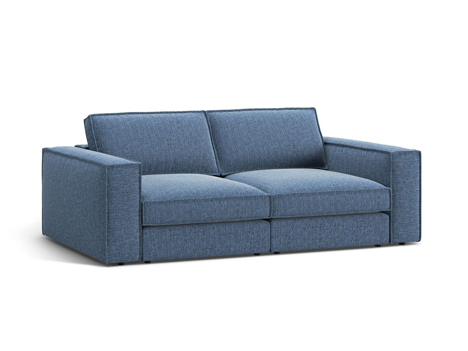 Elegantes 3-Sitzer Sofa Pola in Dunkelblau, ideal für moderne Wohnräume, erhältlich bei KAQTU Design AG.