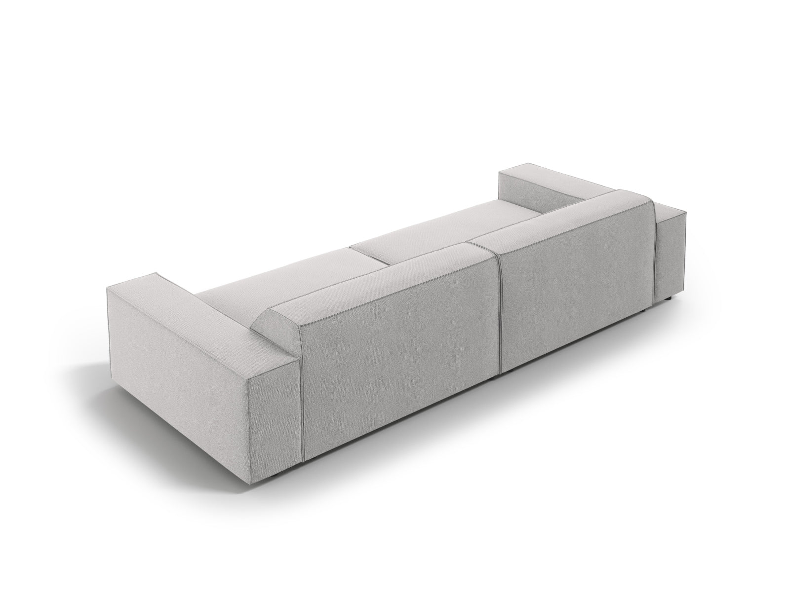 Modulares 3-Sitzer Sofa Jodie von Micadoni in zeitlosem Grau, perfekt für kreative Wohnideen und komfortable Entspannung.