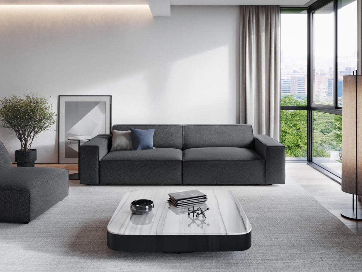 Jodie Modulares Sofa 3 Sitzer in Dark Grey-Megan präsentiert im Onlineshop von KAQTU Design AG. 3er Sofa ist von Micadoni