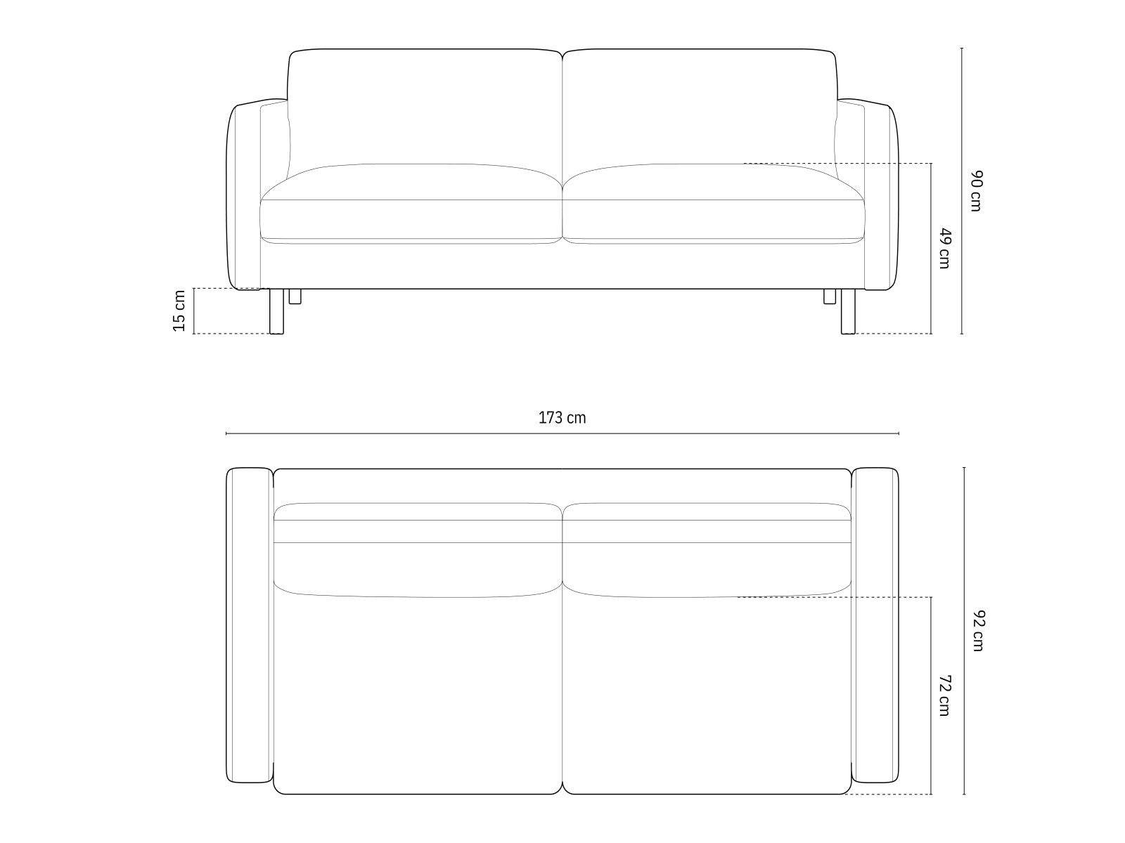 Stilvolles 3-Sitzer Sofa in zartem Nude-Velours, perfekt für moderne Wohnkonzepte und entspannte Stunden im Wohnzimmer.