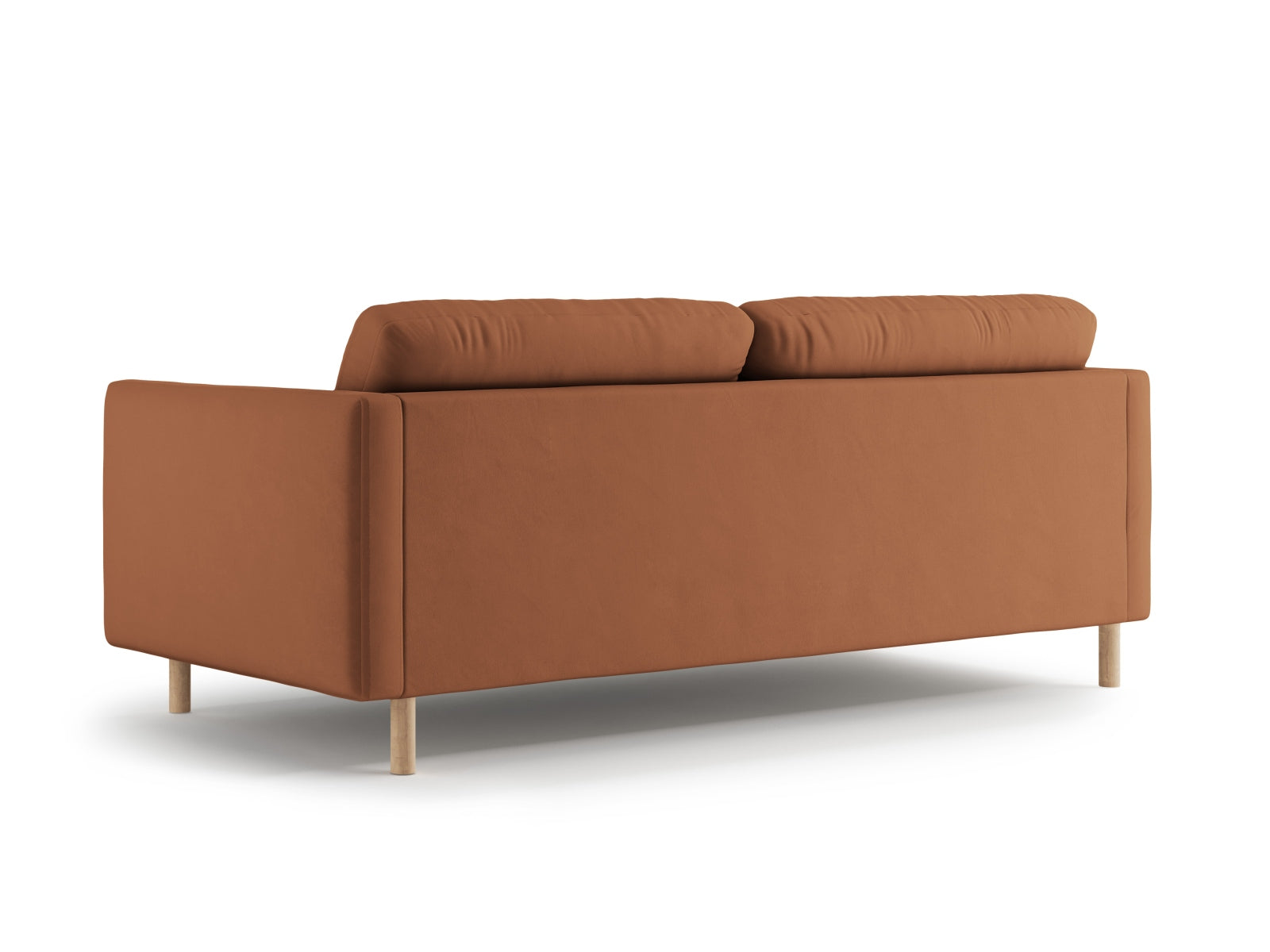 Stilvolles 3-Sitzer Eden Velour Sofa in Honey-Paris, perfekt für gemütliche Abende und modernes Wohndesign.