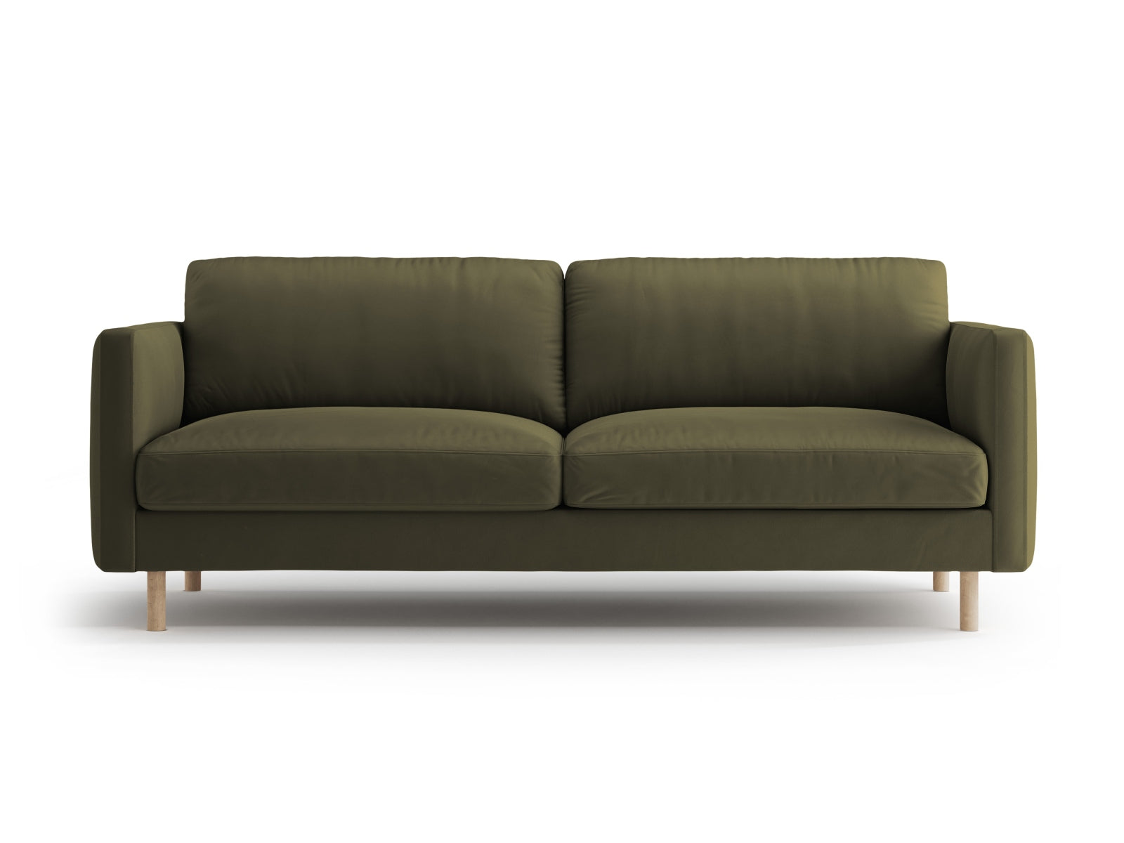 Eden Velour Sofa 3 Sitzer in Moss Green Melange-Paris präsentiert im Onlineshop von KAQTU Design AG. 3er Sofa ist von Micadoni