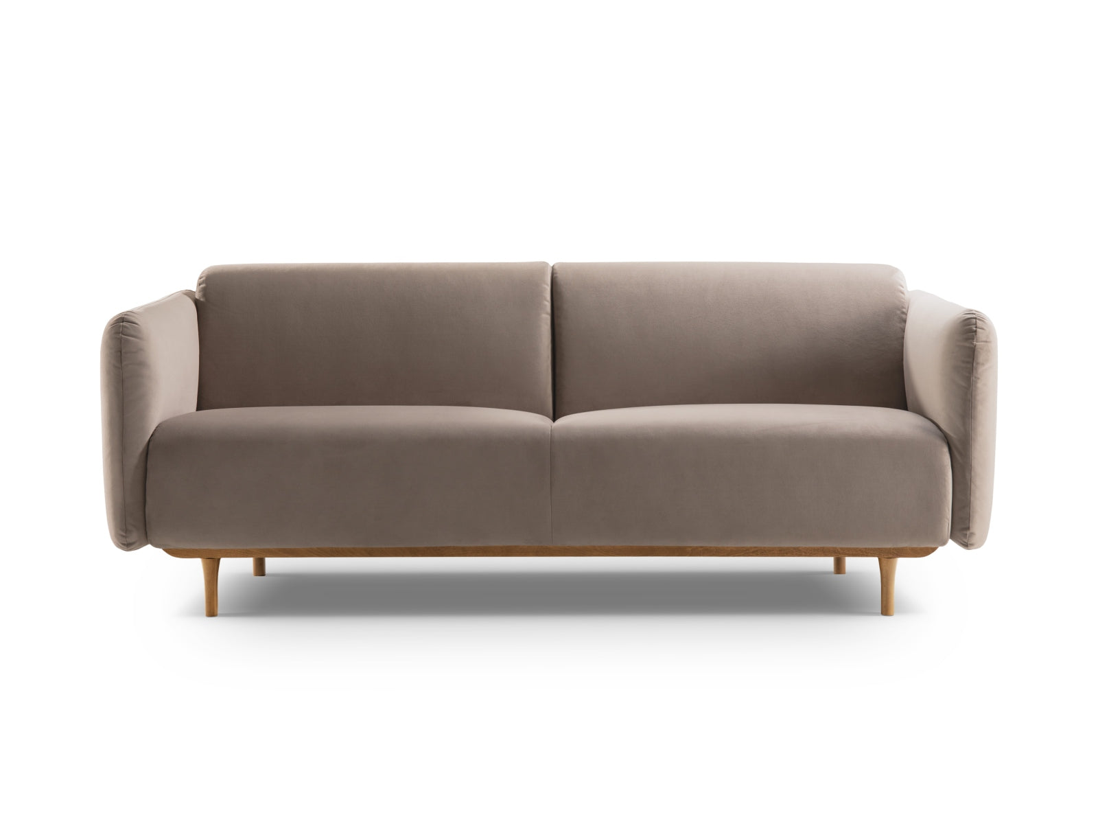 Noomi Velour Sofa 3 Sitzer in Warm grey präsentiert im Onlineshop von KAQTU Design AG. 3er Sofa ist von Micadoni