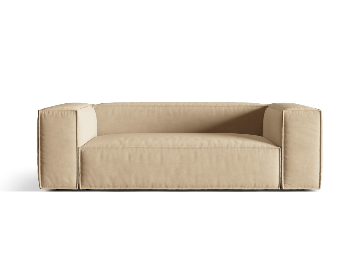 Nuria Velour Sofa 3 Sitzer in Nude-Paris präsentiert im Onlineshop von KAQTU Design AG. 3er Sofa ist von Micadoni