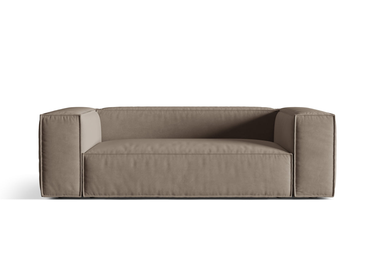Nuria Velour Sofa 3 Sitzer in Warm grey-Paris präsentiert im Onlineshop von KAQTU Design AG. 3er Sofa ist von Micadoni
