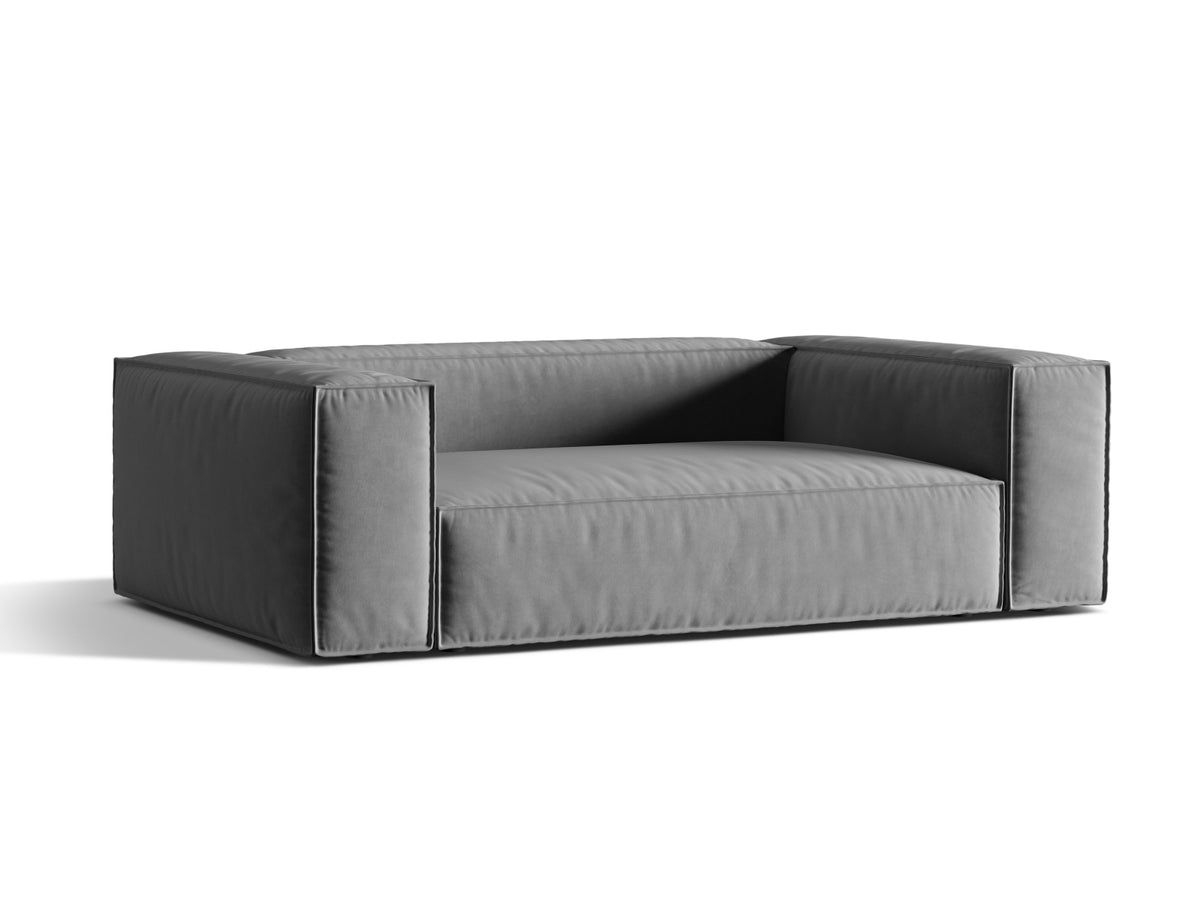 Nuria Velour Sofa 3 Sitzer in Grey-Paris präsentiert im Onlineshop von KAQTU Design AG. 3er Sofa ist von Micadoni