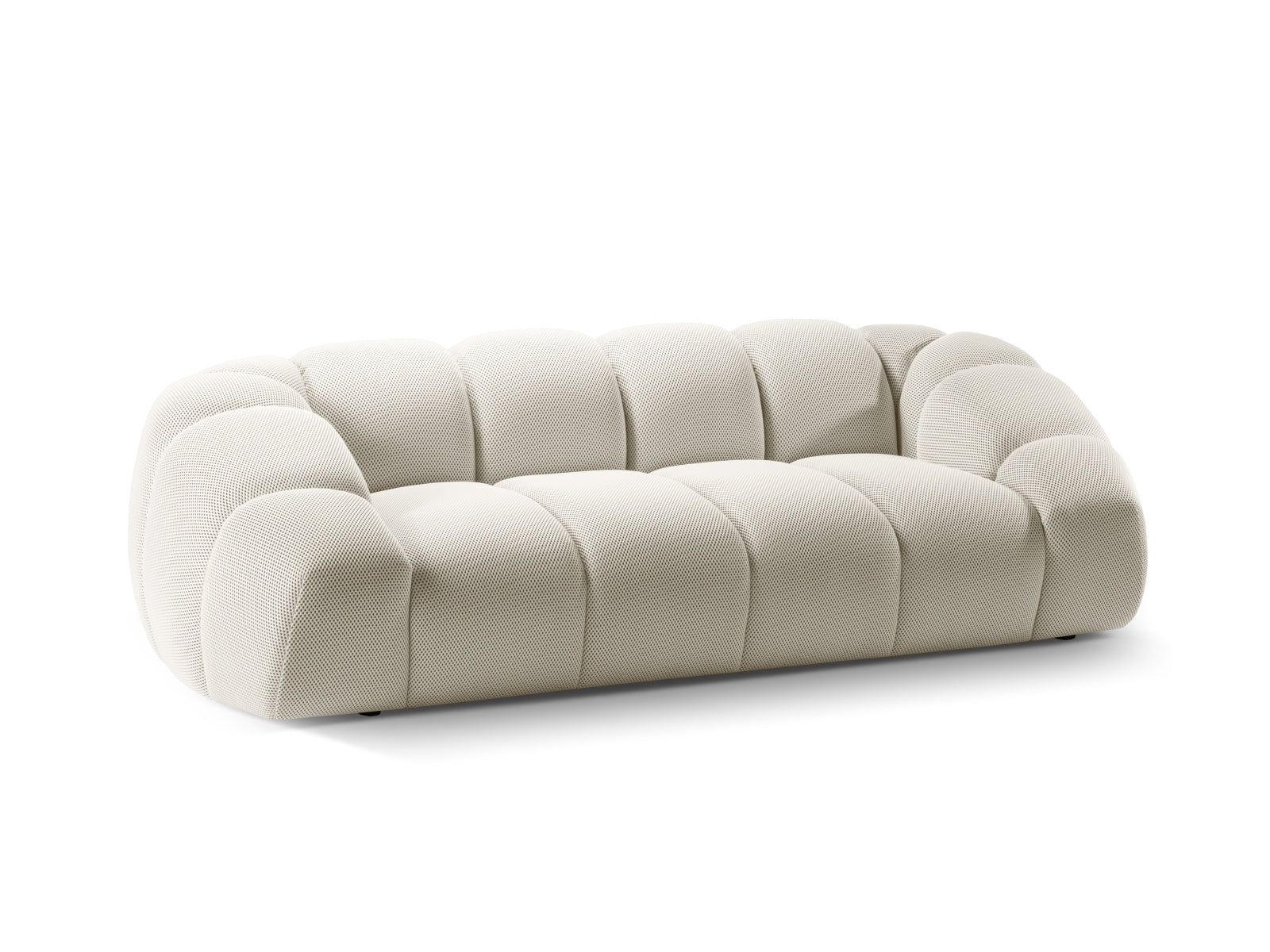 Elegantes 3-Sitzer Sofa "Diana" in sanftem Beige, ideal für zeitgemäße Wohnräume. Hochwertige Verarbeitung und komfortable Sitzfläche von Micadoni.