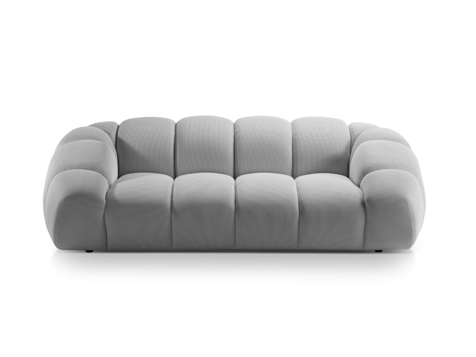 Elegantes 3-Sitzer Sofa "Diana" von Micadoni, aus hochwertigem Silver-Sonic, ideal für stilvolle Wohnräume und gemütliche Abende.