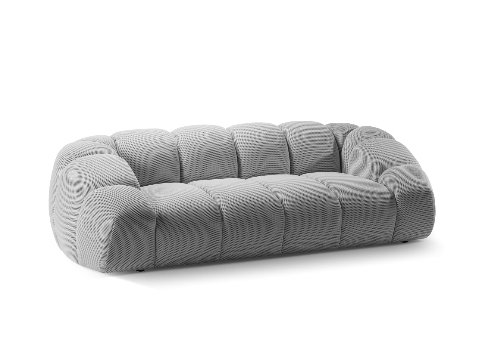Elegantes 3-Sitzer Sofa "Diana" von Micadoni, aus hochwertigem Silver-Sonic, ideal für stilvolle Wohnräume und gemütliche Abende.