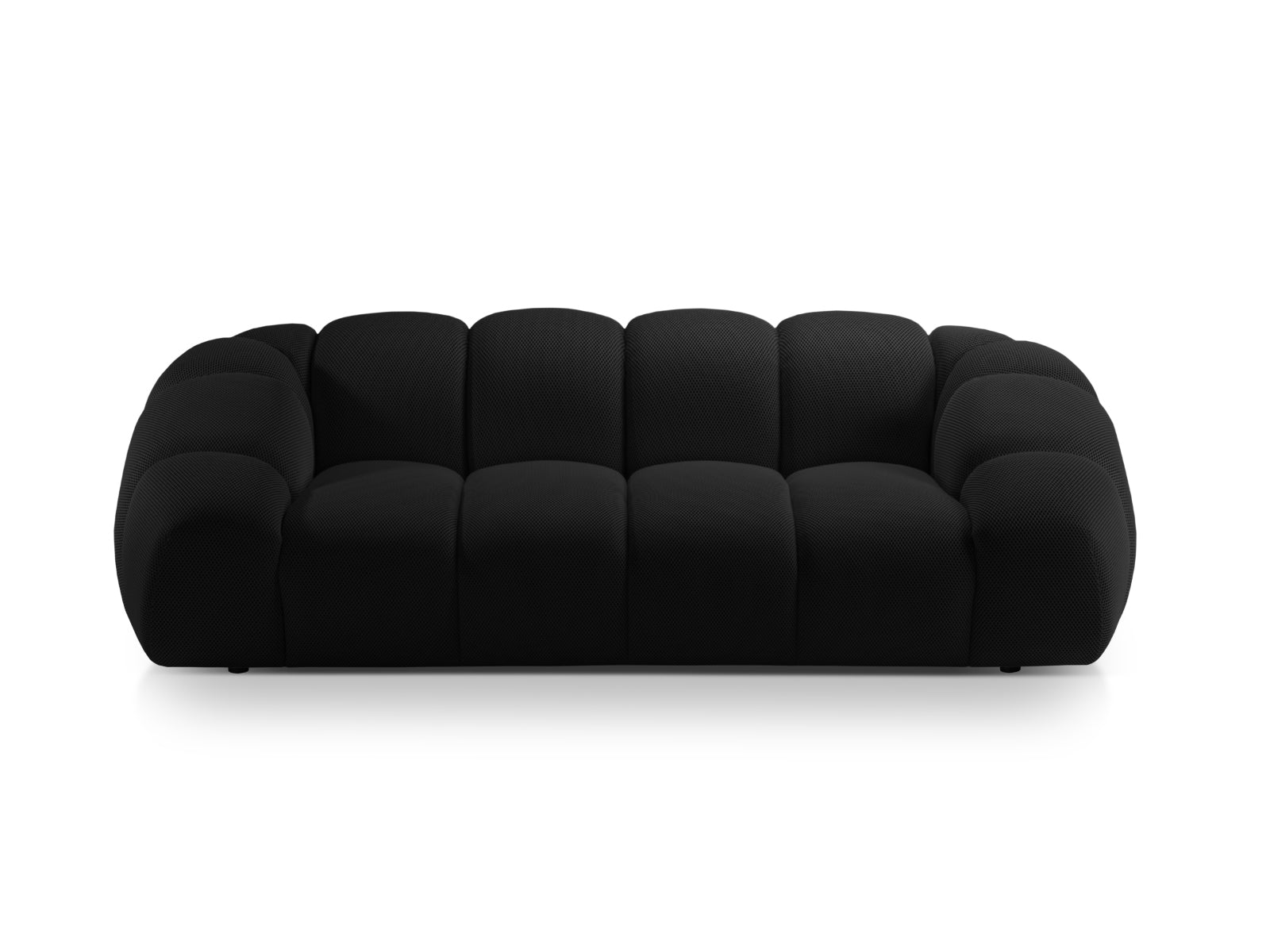 Elegantes 3-Sitzer Sofa Diana in klassischem Schwarz, ideal für stilvolle Wohnräume und entspannte Stunden, erhältlich bei Micadoni.